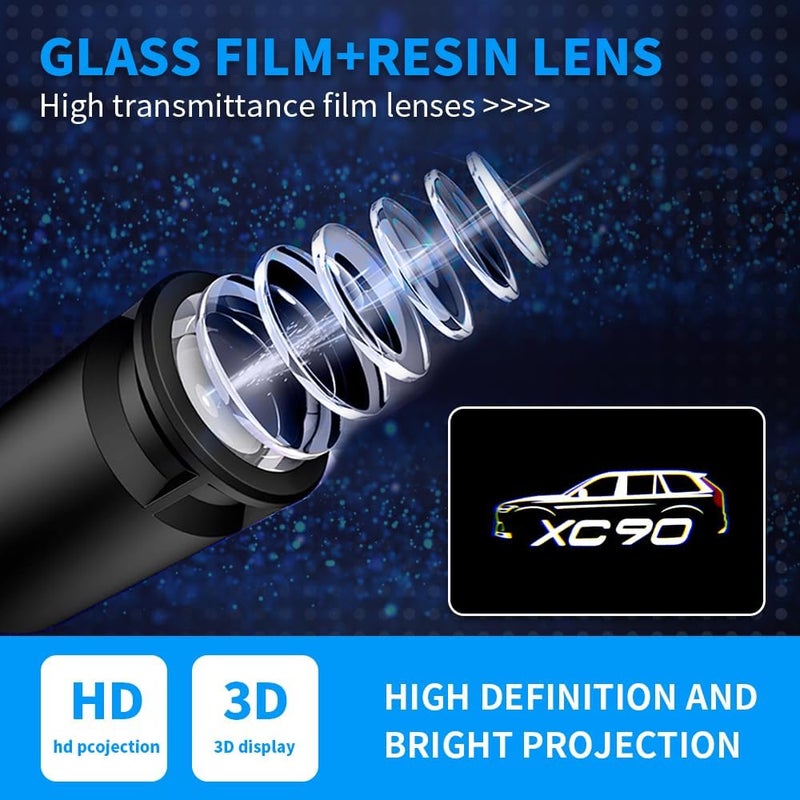 uunonaha XC90 XC60 Car Door Lights Logo Ghost Shadow Welcome Puddle Projection Light Compatible for XC90 XC60 Accessories (XC90-1) - Image 3